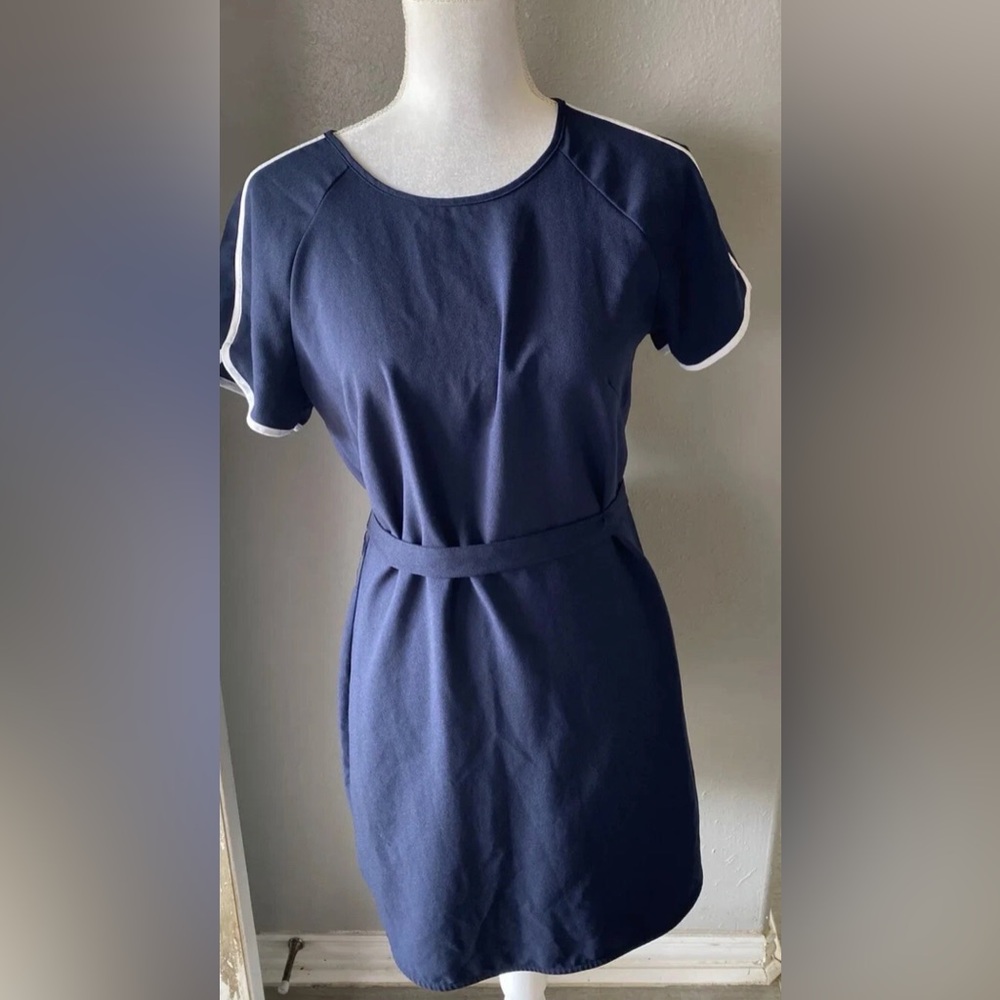 Banana Republic Navy Mini Dress with White Trim